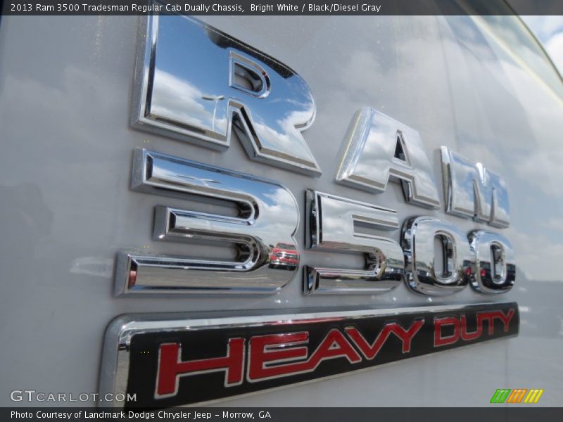 Bright White / Black/Diesel Gray 2013 Ram 3500 Tradesman Regular Cab Dually Chassis