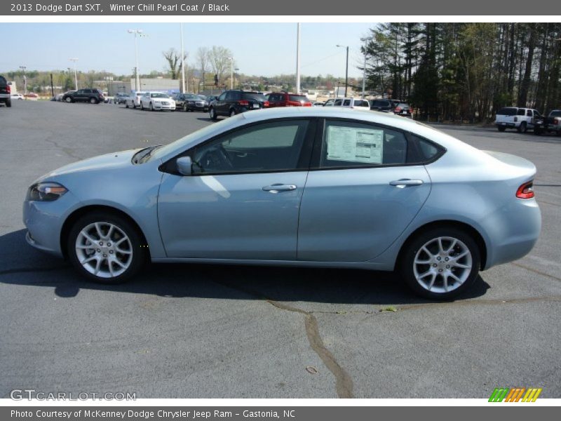 Winter Chill Pearl Coat / Black 2013 Dodge Dart SXT