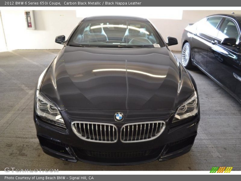 Carbon Black Metallic / Black Nappa Leather 2012 BMW 6 Series 650i Coupe