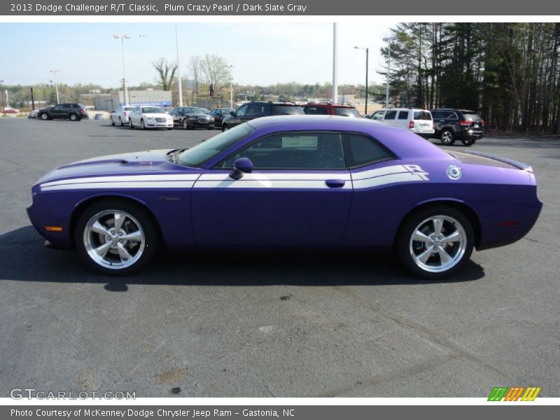 Plum Crazy Pearl / Dark Slate Gray 2013 Dodge Challenger R/T Classic