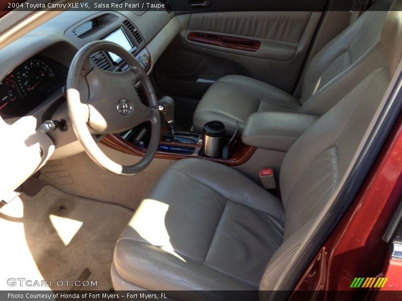 Salsa Red Pearl / Taupe 2004 Toyota Camry XLE V6