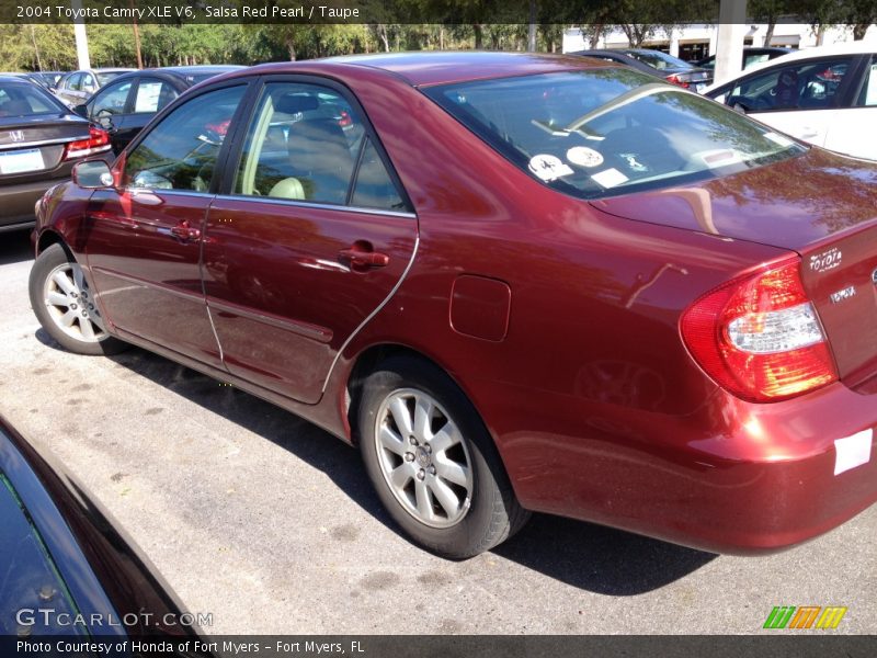 Salsa Red Pearl / Taupe 2004 Toyota Camry XLE V6