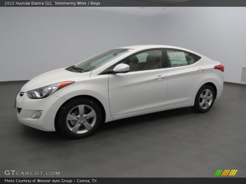 Shimmering White / Beige 2013 Hyundai Elantra GLS