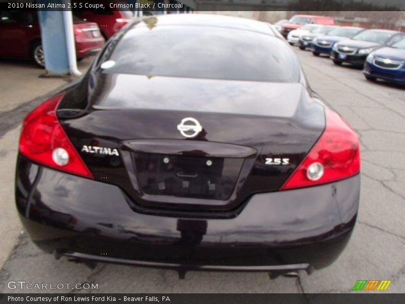 Crimson Black / Charcoal 2010 Nissan Altima 2.5 S Coupe