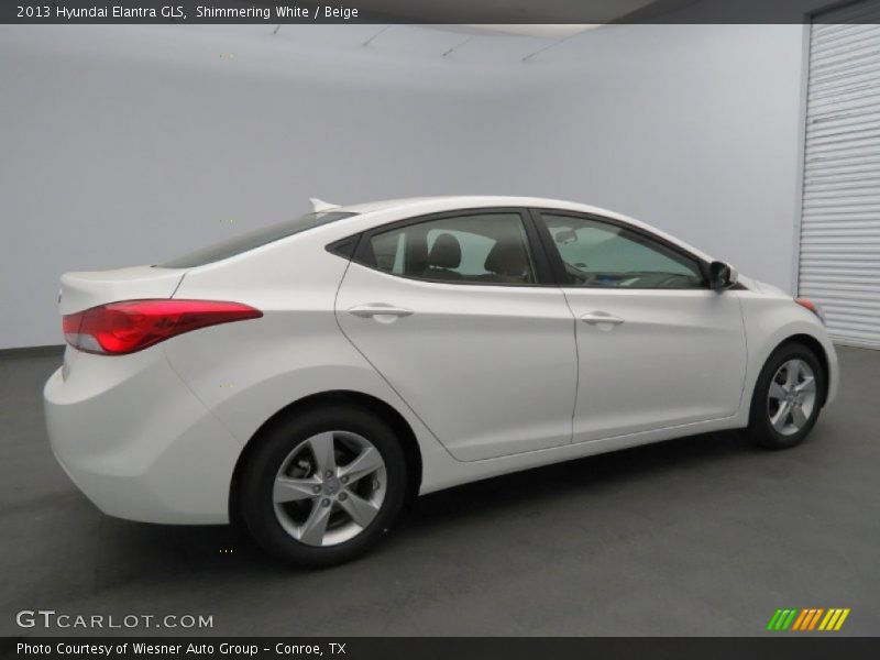 Shimmering White / Beige 2013 Hyundai Elantra GLS