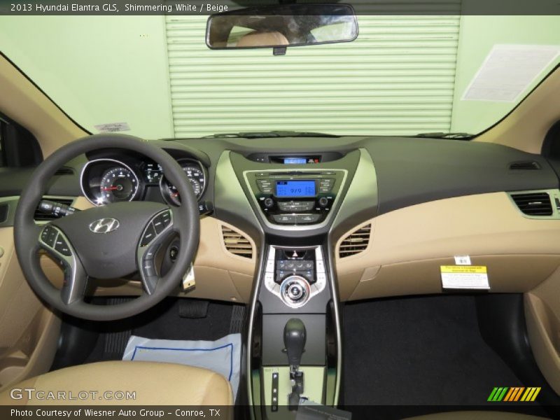 Shimmering White / Beige 2013 Hyundai Elantra GLS