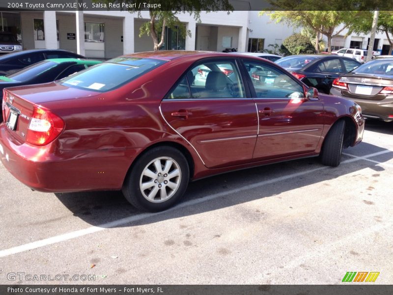 Salsa Red Pearl / Taupe 2004 Toyota Camry XLE V6