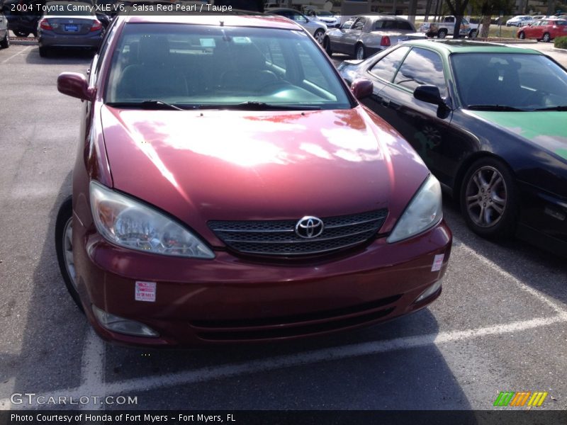 Salsa Red Pearl / Taupe 2004 Toyota Camry XLE V6