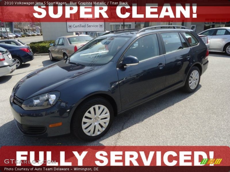 Blue Graphite Metallic / Titan Black 2010 Volkswagen Jetta S SportWagen