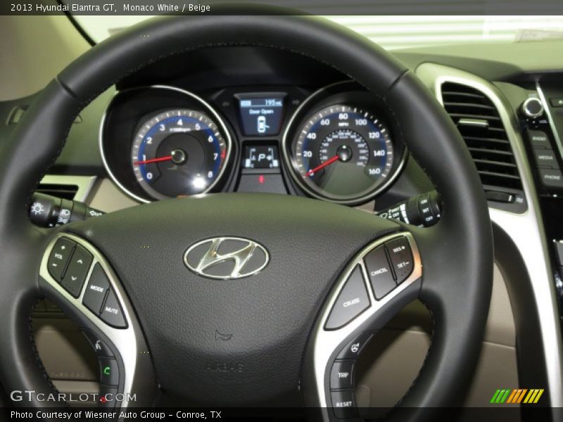 Monaco White / Beige 2013 Hyundai Elantra GT