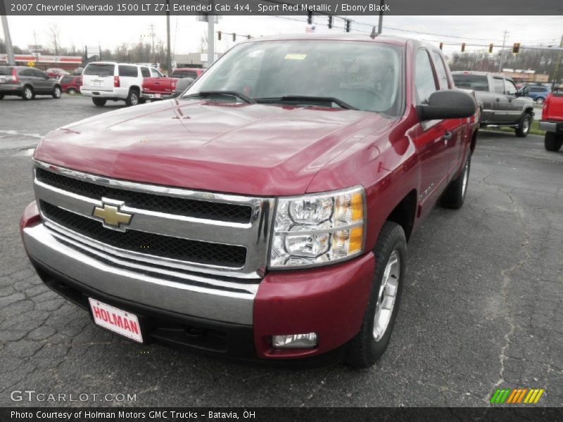 Sport Red Metallic / Ebony Black 2007 Chevrolet Silverado 1500 LT Z71 Extended Cab 4x4