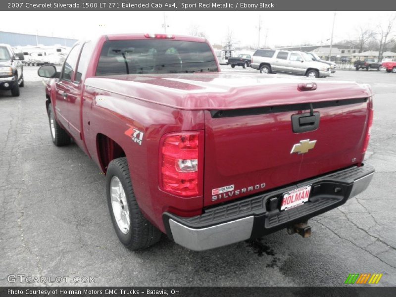 Sport Red Metallic / Ebony Black 2007 Chevrolet Silverado 1500 LT Z71 Extended Cab 4x4