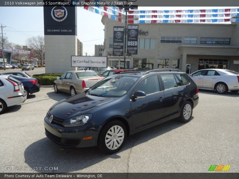 Blue Graphite Metallic / Titan Black 2010 Volkswagen Jetta S SportWagen