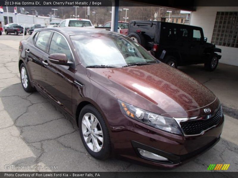 Dark Cherry Pearl Metallic / Beige 2013 Kia Optima EX