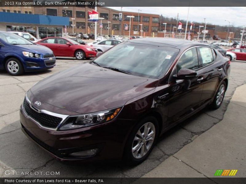 Dark Cherry Pearl Metallic / Beige 2013 Kia Optima EX