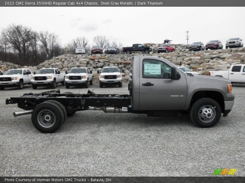 Steel Gray Metallic / Dark Titanium 2013 GMC Sierra 3500HD Regular Cab 4x4 Chassis