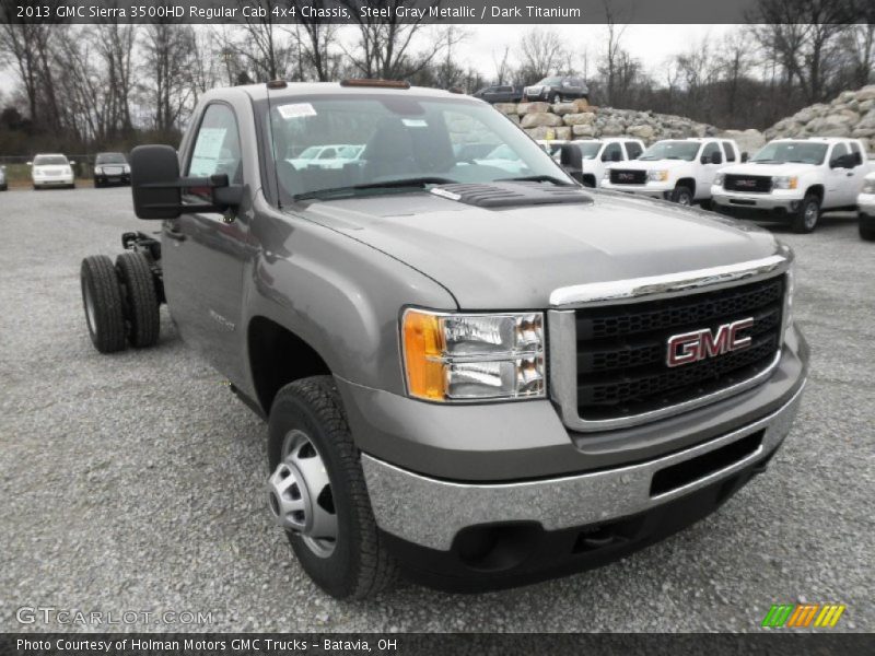 Steel Gray Metallic / Dark Titanium 2013 GMC Sierra 3500HD Regular Cab 4x4 Chassis