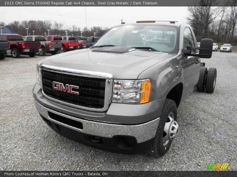 Steel Gray Metallic / Dark Titanium 2013 GMC Sierra 3500HD Regular Cab 4x4 Chassis