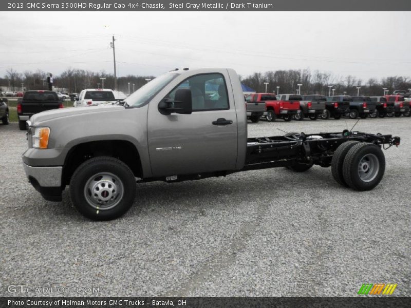 Steel Gray Metallic / Dark Titanium 2013 GMC Sierra 3500HD Regular Cab 4x4 Chassis