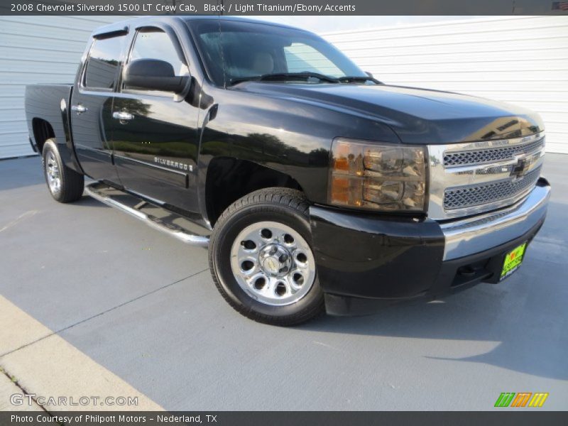 Black / Light Titanium/Ebony Accents 2008 Chevrolet Silverado 1500 LT Crew Cab