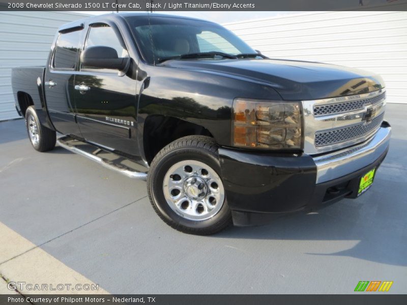 Black / Light Titanium/Ebony Accents 2008 Chevrolet Silverado 1500 LT Crew Cab