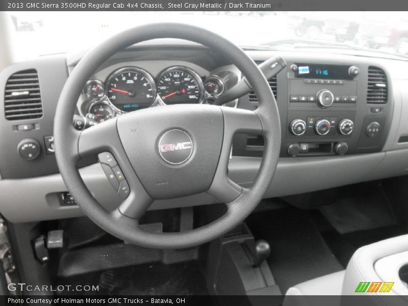 Steel Gray Metallic / Dark Titanium 2013 GMC Sierra 3500HD Regular Cab 4x4 Chassis