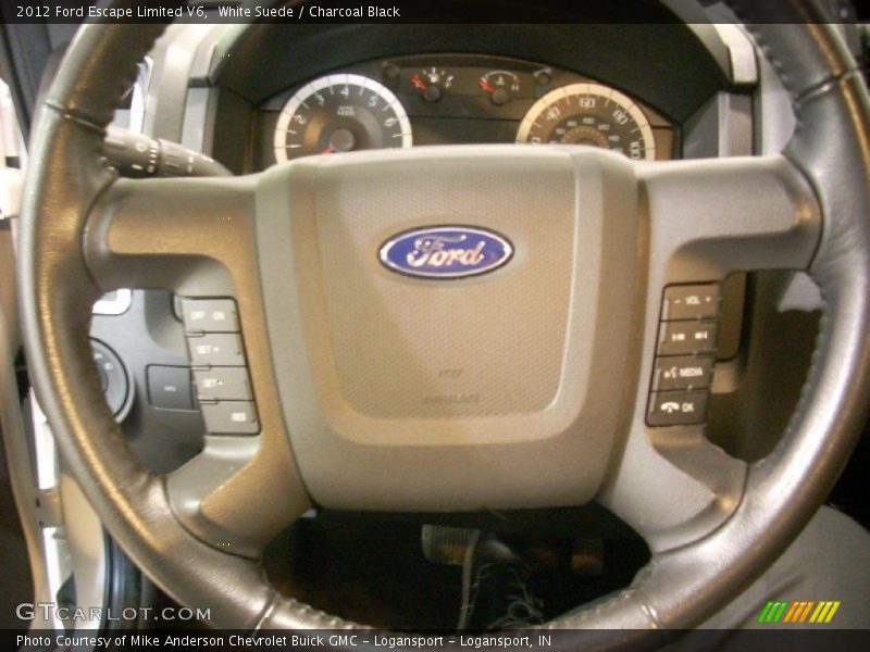 White Suede / Charcoal Black 2012 Ford Escape Limited V6