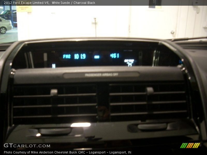 White Suede / Charcoal Black 2012 Ford Escape Limited V6