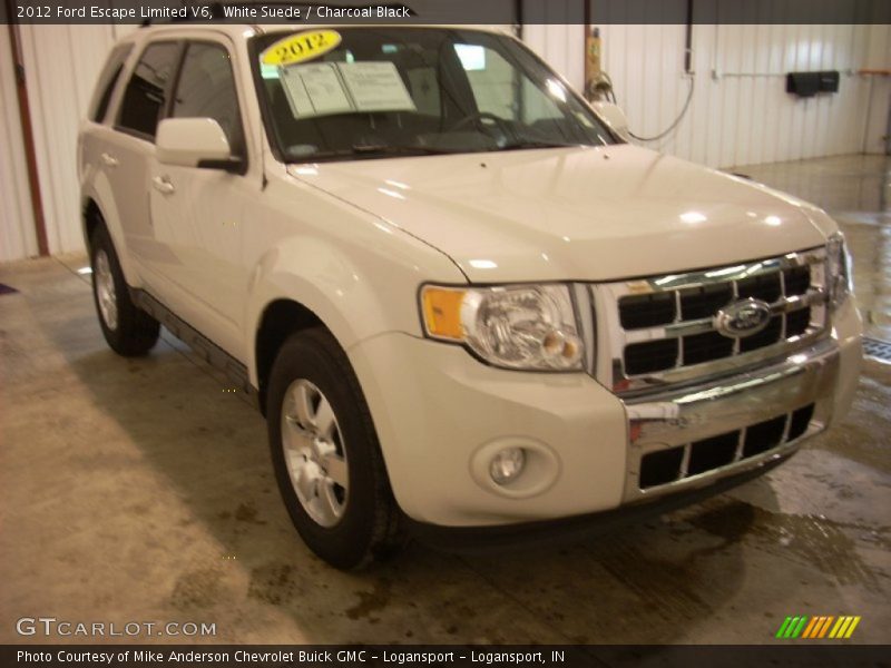 White Suede / Charcoal Black 2012 Ford Escape Limited V6
