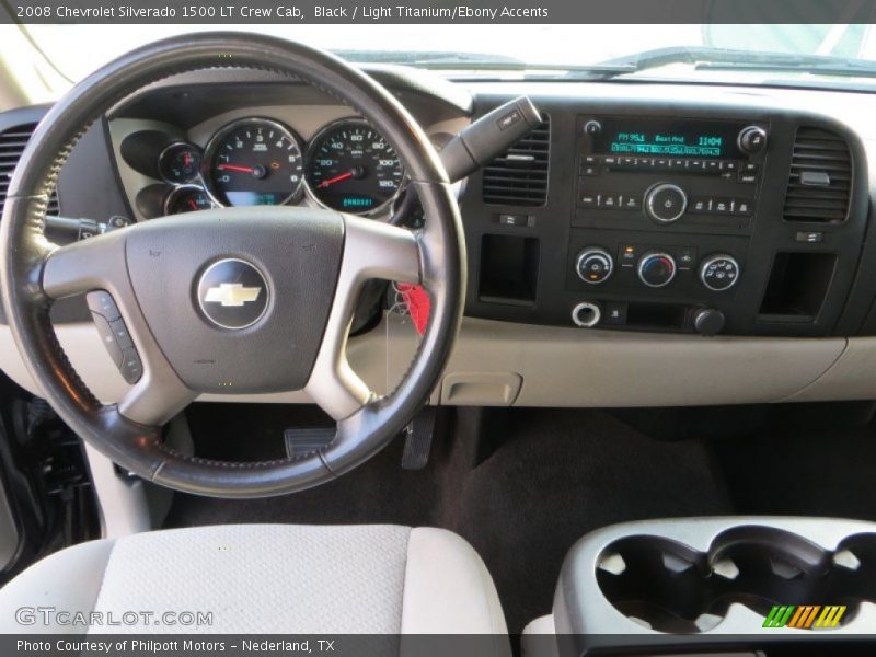 Black / Light Titanium/Ebony Accents 2008 Chevrolet Silverado 1500 LT Crew Cab