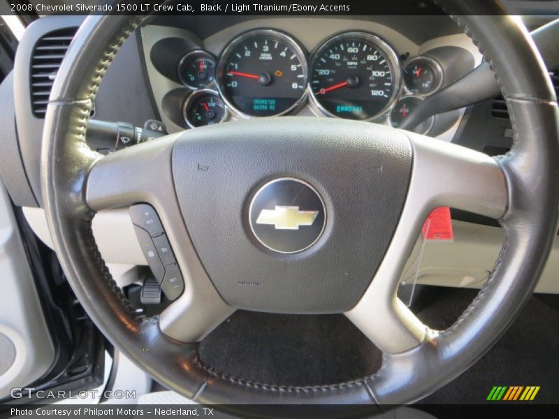 Black / Light Titanium/Ebony Accents 2008 Chevrolet Silverado 1500 LT Crew Cab