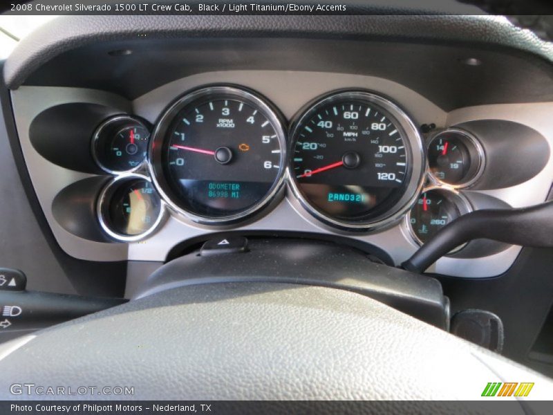 Black / Light Titanium/Ebony Accents 2008 Chevrolet Silverado 1500 LT Crew Cab