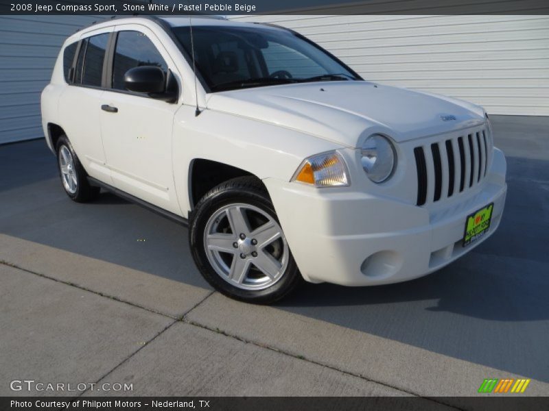 Stone White / Pastel Pebble Beige 2008 Jeep Compass Sport