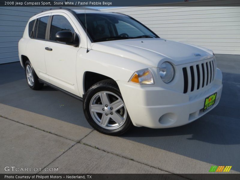 Stone White / Pastel Pebble Beige 2008 Jeep Compass Sport