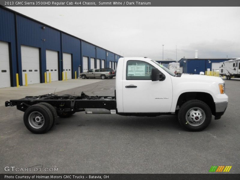 Summit White / Dark Titanium 2013 GMC Sierra 3500HD Regular Cab 4x4 Chassis