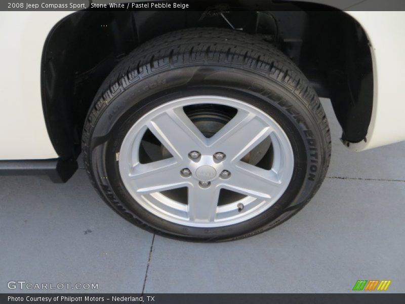 Stone White / Pastel Pebble Beige 2008 Jeep Compass Sport