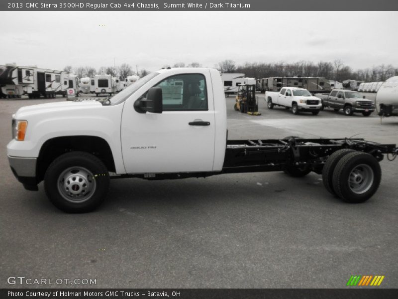 Summit White / Dark Titanium 2013 GMC Sierra 3500HD Regular Cab 4x4 Chassis