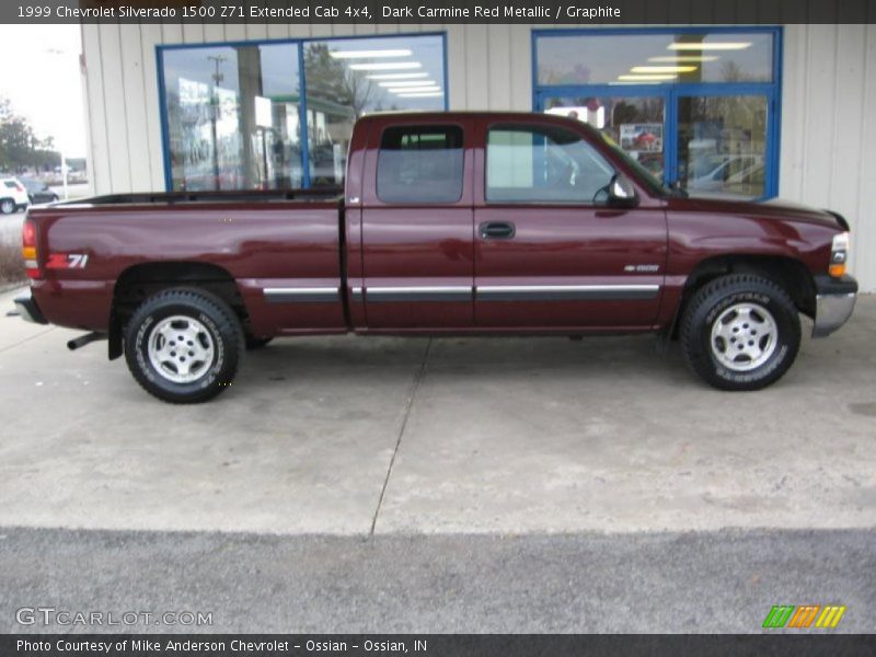 Dark Carmine Red Metallic / Graphite 1999 Chevrolet Silverado 1500 Z71 Extended Cab 4x4