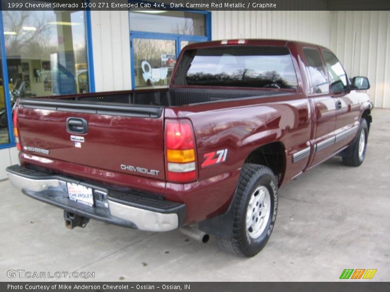 Dark Carmine Red Metallic / Graphite 1999 Chevrolet Silverado 1500 Z71 Extended Cab 4x4
