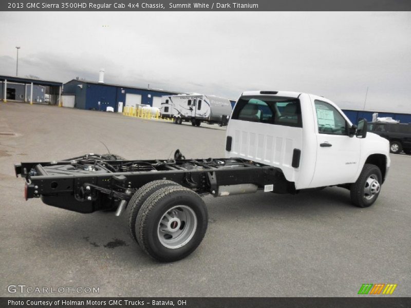 Summit White / Dark Titanium 2013 GMC Sierra 3500HD Regular Cab 4x4 Chassis