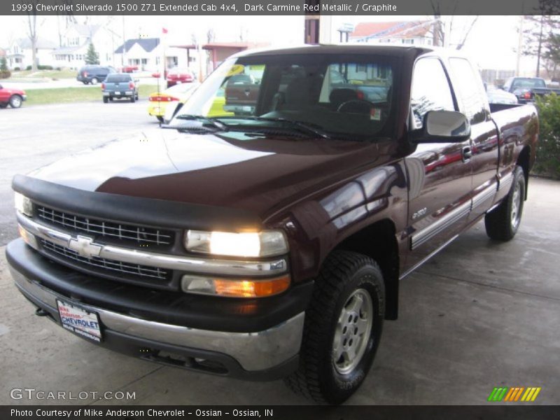Dark Carmine Red Metallic / Graphite 1999 Chevrolet Silverado 1500 Z71 Extended Cab 4x4