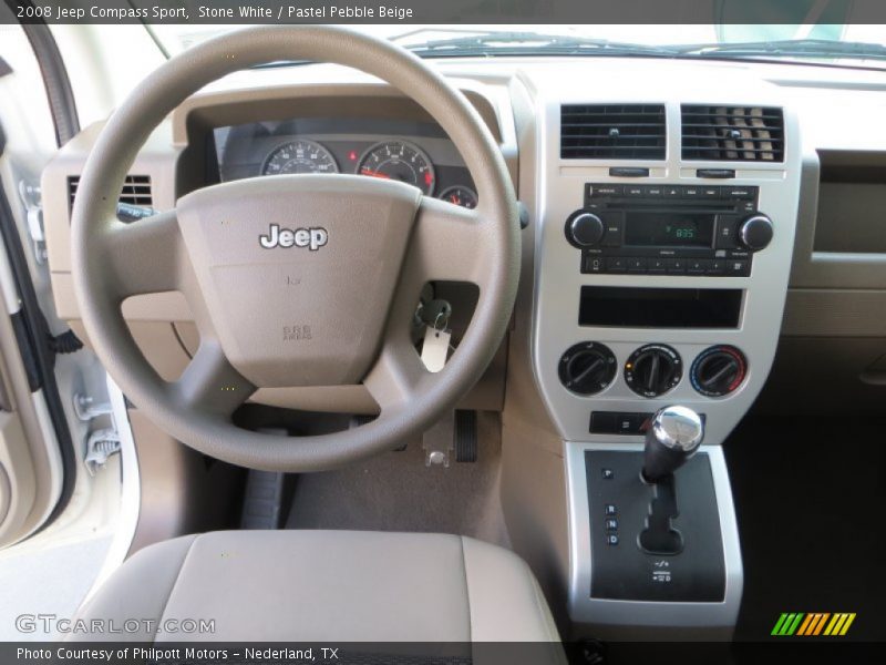 Stone White / Pastel Pebble Beige 2008 Jeep Compass Sport