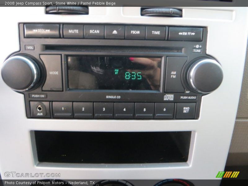 Stone White / Pastel Pebble Beige 2008 Jeep Compass Sport