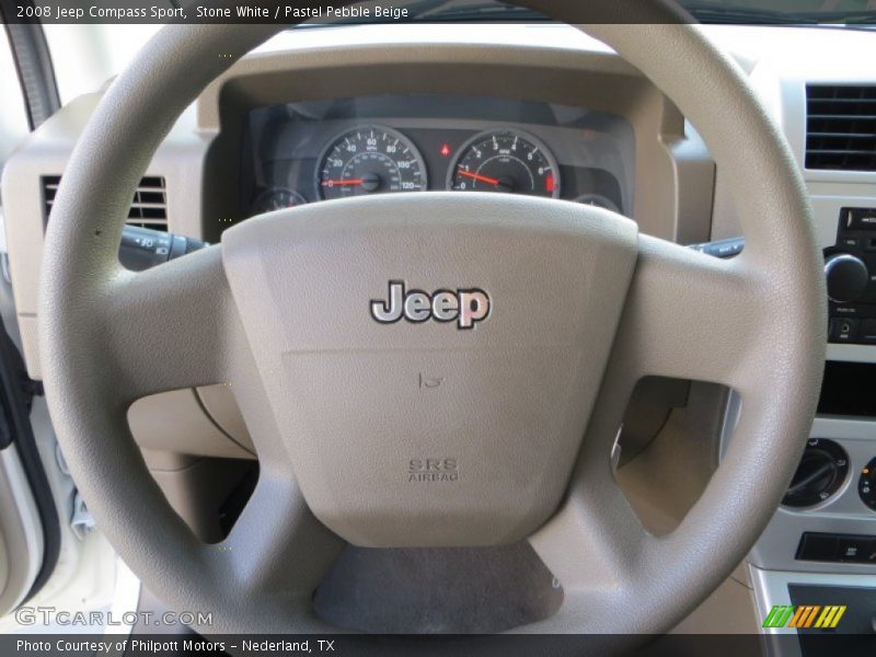 Stone White / Pastel Pebble Beige 2008 Jeep Compass Sport