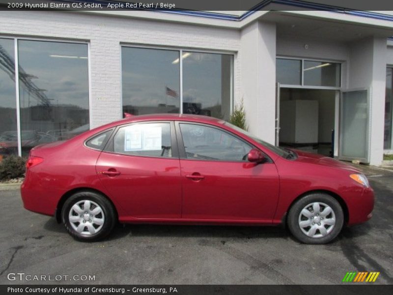 Apple Red Pearl / Beige 2009 Hyundai Elantra GLS Sedan