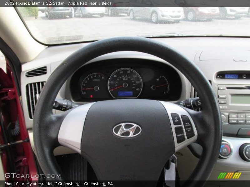 Apple Red Pearl / Beige 2009 Hyundai Elantra GLS Sedan