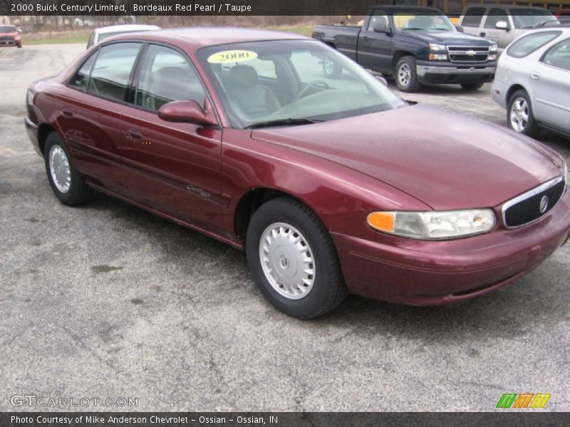 Bordeaux Red Pearl / Taupe 2000 Buick Century Limited