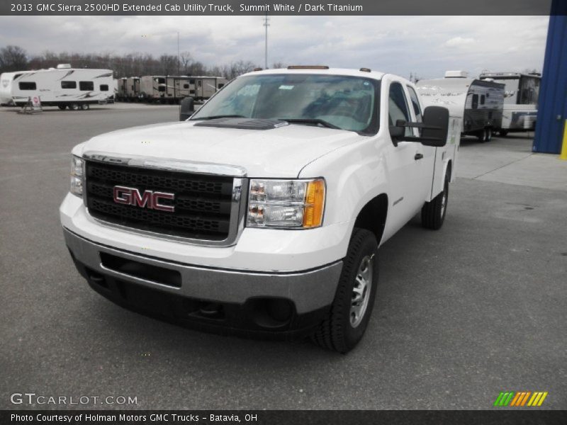Summit White / Dark Titanium 2013 GMC Sierra 2500HD Extended Cab Utility Truck