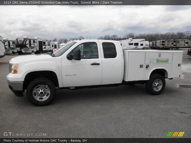 Summit White / Dark Titanium 2013 GMC Sierra 2500HD Extended Cab Utility Truck