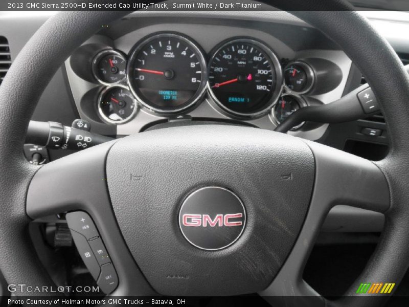 Summit White / Dark Titanium 2013 GMC Sierra 2500HD Extended Cab Utility Truck